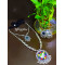 Long Necklaces with Ghungroo Silver Multicolor Oxidised Navratri Set with Earrings -Indian Ethnic Navratri Jewelry Set - Silve Oxidised Jewelry set
