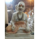 Beautiful Handmade Marble Pramukh Swami Statue - Swami Narayan Nilkanth Idol & Sant Swami Ji Marble Murti