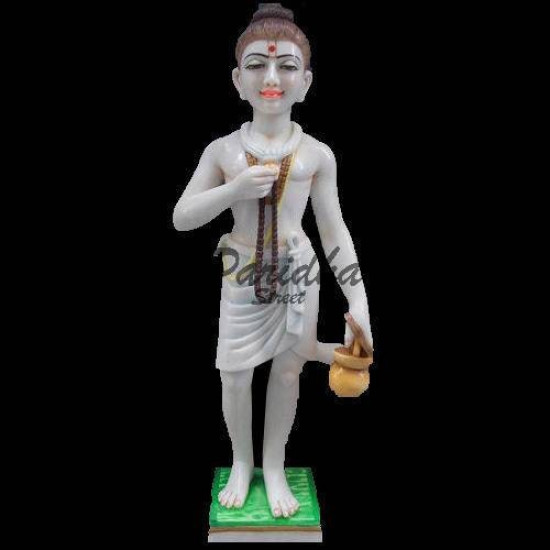 Beautiful Handmade Marble Pramukh Swami Statue - Swami Narayan Nilkanth Idol & Sant Swami Ji Marble Murti