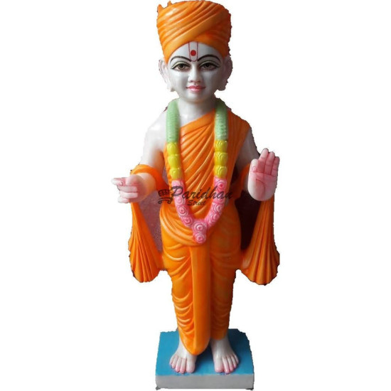 Swami Marble Statue & Handmade Marble God Idol Murti - Beautiful Sant Swami Marble Statue | Jai Swaminarayan | Shree Swaminarayan Ji