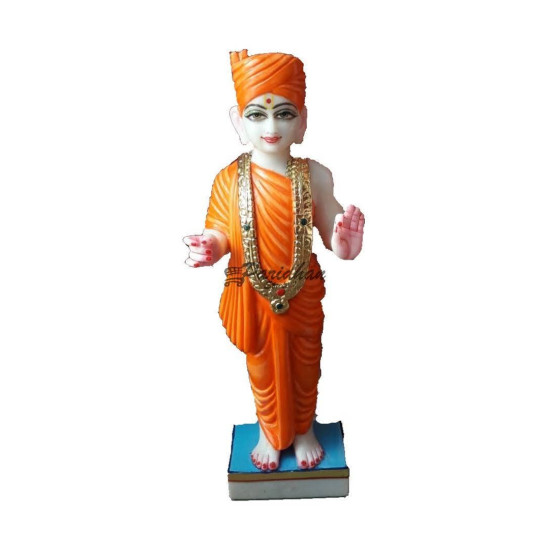 Swami Marble Statue & Handmade Marble God Idol Murti - Beautiful Sant Swami Marble Statue | Jai Swaminarayan | Shree Swaminarayan Ji