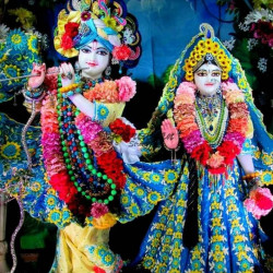 Marble ISKCON Deities of Radha and Krishna Statue  | Exquisite Marble Pair Of Radha Krishna Murti For Home Mandir & Office