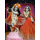 Marble ISKCON Deities of Radha and Krishna Statue  | Exquisite Marble Pair Of Radha Krishna Murti For Home Mandir & Office