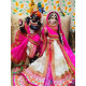 Marble ISKCON Deities of Radha and Krishna Statue  | Exquisite Marble Pair Of Radha Krishna Murti For Home Mandir & Office