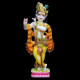 Multicolor Painted Marble Krishna Statue-Lord Krishna Marble Sculpture-Beautiful Krishna Murti For Home Temple, Office-White Krishna Statue