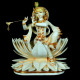 Multicolor Painted Marble Krishna Statue-Lord Krishna Marble Sculpture-Beautiful Krishna Murti For Home Temple, Office-White Krishna Statue