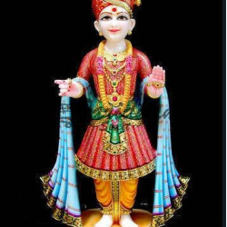 Bhagwan Swami Narayan Marble Murti  - Handmade Swami Narayan Statue in Marble