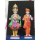 Handmade Akshar Pursotam Idol Murti - Marble Pair of Akshar Purushottam and Gunitanand Swami | Jai Swaminarayan | Shree Swaminarayan Ji