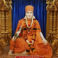 Beautiful Handmade Marble Pramukh Swami Statue - Swami Narayan Nilkanth Idol & Sant Swami Ji Marble Murti