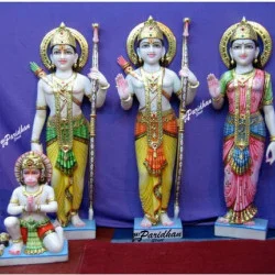 Ram Darbar Marble Moorti-Ram Parivar Statue-Marble Ram Darbar Statue - Ram Parivar Idols- Ram Darbar Idol-Ram Darbar Murti-Ram Parivar Murti