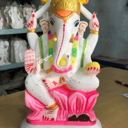 Home Mandir/Temple/Office Marble Ganesh Statue-ganesh idols For Home-Vinayagar Statue-Ganpati Murti Sculptures-Lord ganesha Statue
