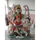 Durga Ma Idol For Home-White Painted Marble Bengali Durga-Marble Durga Maa Murti-Durga Ma Idol-Ambe Maa Statue-Durga Sculpture-Shakti Statue Durga Ma Idol For Home-White Painted Marble Bengali Durga-Marble Durga Maa Murti-Durga Ma Idol-Ambe Maa Statue-Durga Sculpture-Shakti Statue