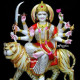 Durga Ma Idol For Home-White Painted Marble Bengali Durga-Marble Durga Maa Murti-Durga Ma Idol-Ambe Maa Statue-Durga Sculpture-Shakti Statue