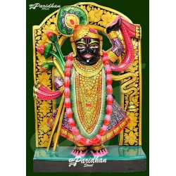 Black Golden Marble Shri Nath Ji Statue-Shrinath Ji idol-Indian Shrinathji Figure Statue-Shrinathji Statue At Home Mandir Office Black Golden Marble Shri Nath Ji Statue-Shrinath Ji idol-Indian Shrinathji Figure Statue-Shrinathji Statue At Home Mandir Office