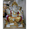 Marble Ganesh Statue For Home Mandir/Temple/Office-ganesh idols For Home-Golden Dhoti Ganesha-Ganpati Murti Sculptures-Lord ganesha Statue