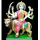 Durga Ma Idol For Home-White Painted Marble Bengali Durga-Marble Durga Maa Murti-Durga Ma Idol-Ambe Maa Statue-Durga Sculpture-Shakti Statue