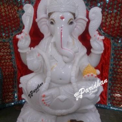Marble Ganesh Statue-Marble Ganesh Murti For Home Mandir/Temple/Office-Ganpati Idol-White Marble Ganesh Statue-Hindu God DeityFigurineTemple