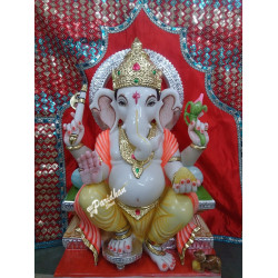 Lord ganesha Marble Statue-Marble Ganesh Statue For Home Mandir/Temple/Office-ganesh idols Home-Vinayagar Statue-Ganpati Murti Sculptures