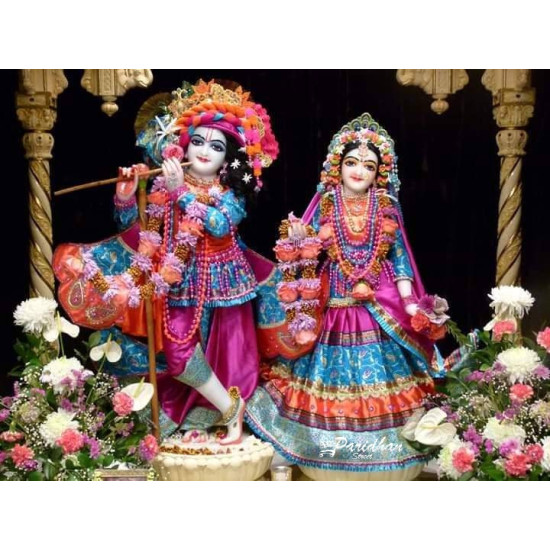 ISKCON Radha Krishna Marble Statue Clothes Pure Handmade-Laxmi Narayan Handmade Poshak for Marble Statue-Large God Deities Clothes/Vagha