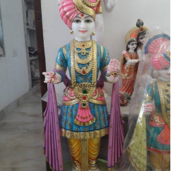 Marble Swaminarayan Statue - Akshar Purushottam Marble Murti Idol | Jai Swaminarayan | Shree Swaminarayan Ji